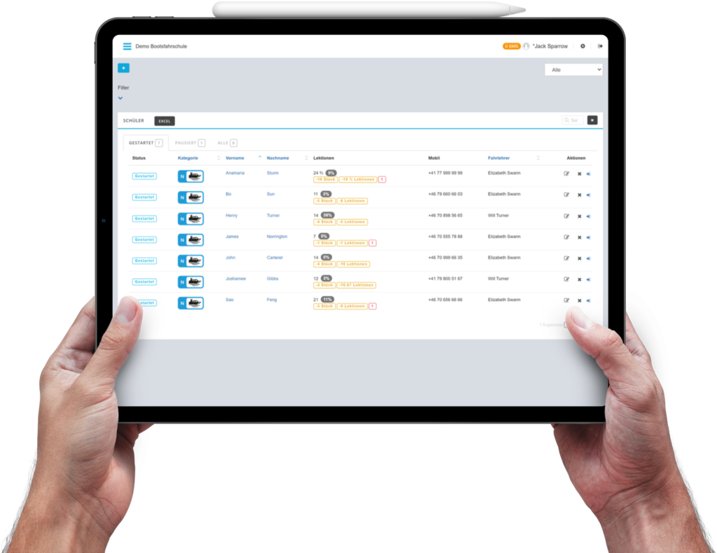 QualiDrive für Boodfahrschulen - Software für Bootsfahrschulen