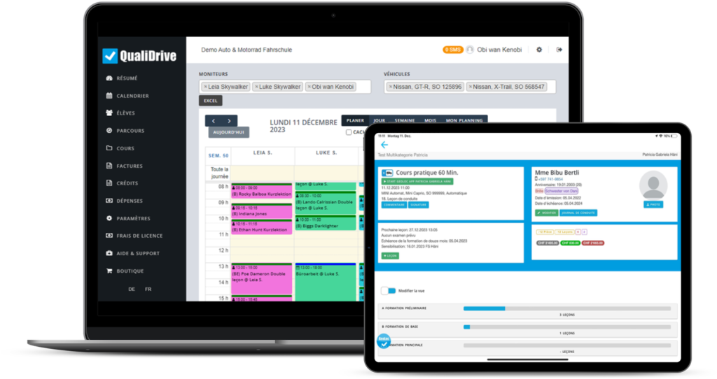 QualiDrive - des fonctions standard étendues qui convainquent